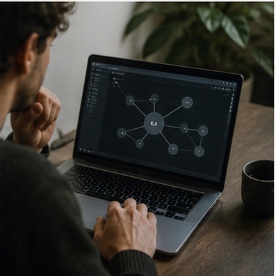 Développeur utilisant un assistant d’intelligence artificielle